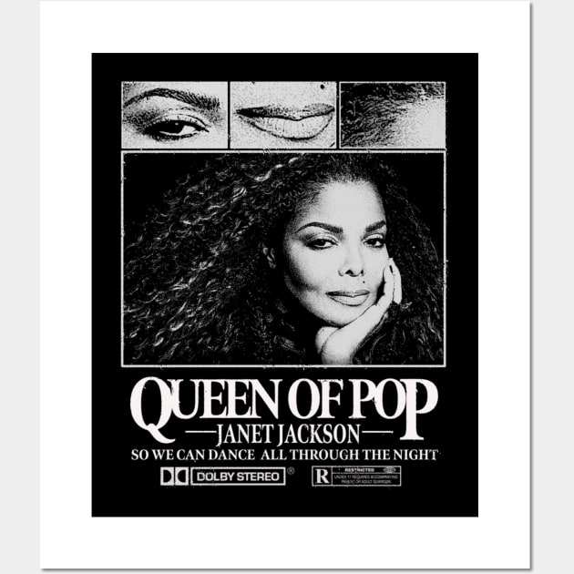 Janet Jackson Queen of Pop Wall Art by Fatdukon